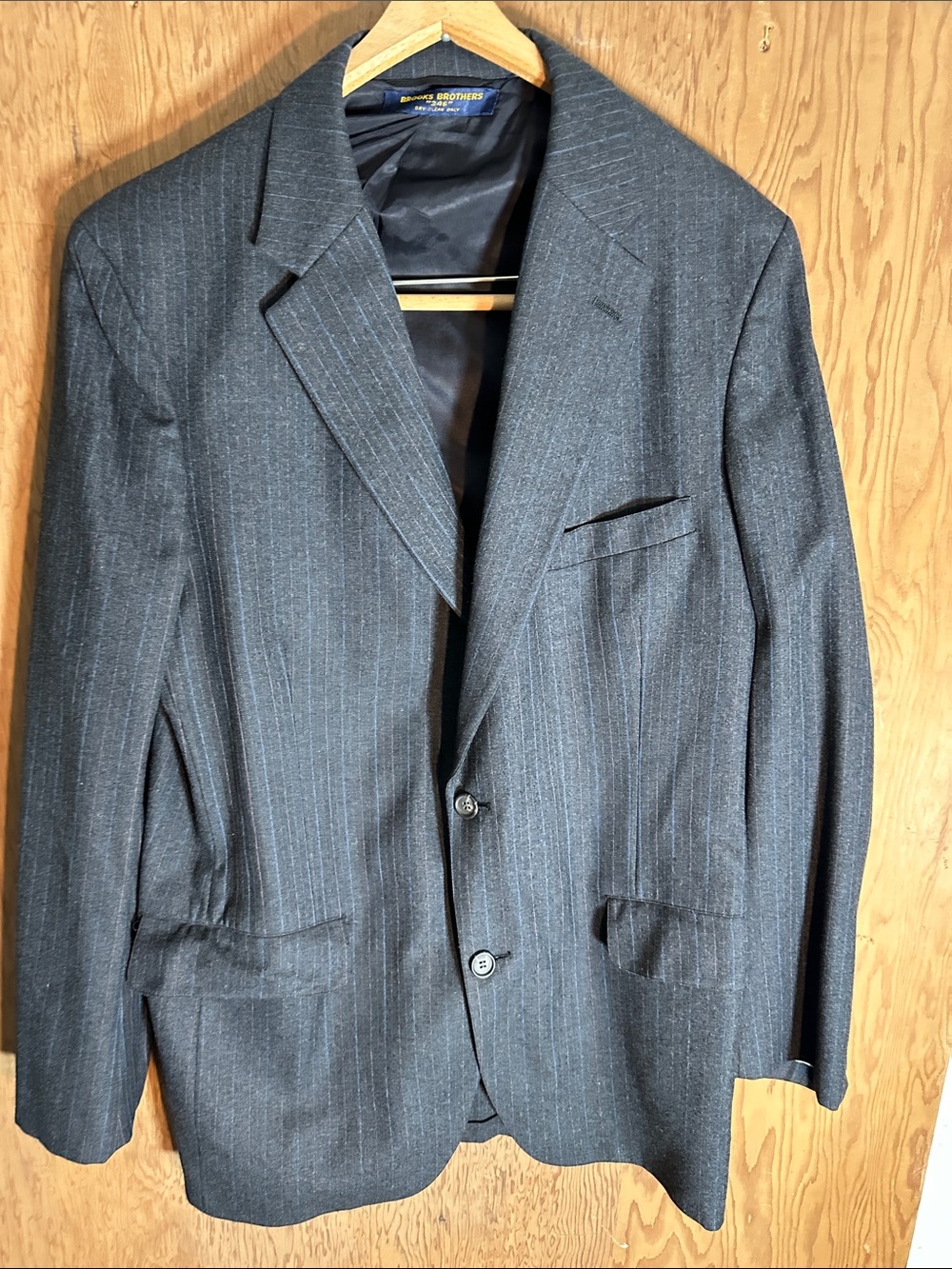 Brooks Brothers Men's Dark Gray Pinstripe Suit Jacket